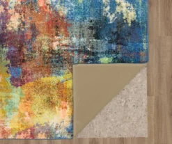 Decollage Blue & Orange Abstract Area Rug, (2' X 8') 12 Decollage Blue & Orange Abstract Area Rug, (2' X 8') -DHP Sales Store 810600618 A8 2