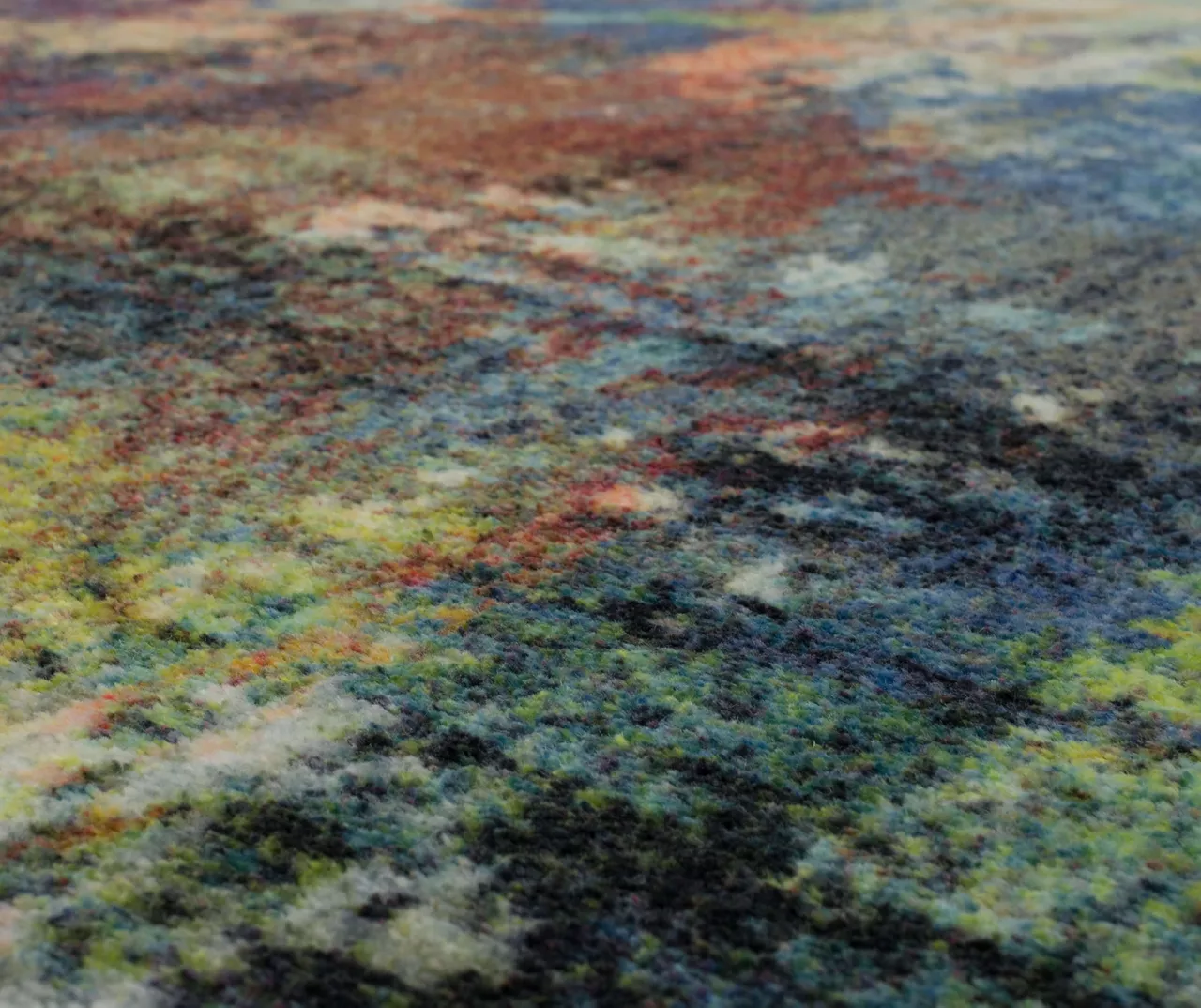 Decollage Blue & Orange Abstract Area Rug, (2' X 8') 7 Decollage Blue & Orange Abstract Area Rug, (2' X 8') - Image 5