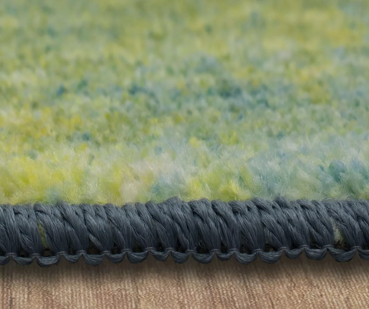 Decollage Blue & Orange Abstract Area Rug, (2' X 8') 8 Decollage Blue & Orange Abstract Area Rug, (2' X 8') - Image 6