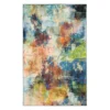 Decollage Blue & Orange Abstract Area Rug, (5' X 8') -DHP Sales Store 810600620 A0 1