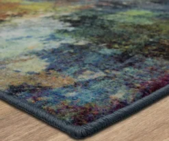 Decollage Blue & Orange Abstract Area Rug, (5' X 8') -DHP Sales Store 810600620 A8 1