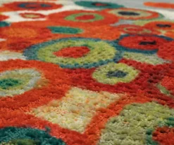 Tossed Floral Orange & Multi-Color Area Rug, (5' X 8') -DHP Sales Store 810600629 A8 3