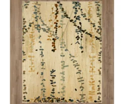Trailing Vines Beige & Green Botanical Area Rug, (7.5' X 10') -DHP Sales Store 810600638 A0 2