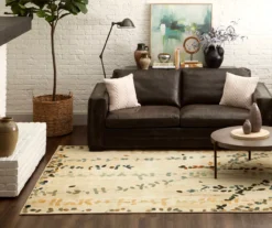 Trailing Vines Beige & Green Botanical Area Rug, (7.5' X 10') -DHP Sales Store 810600638 A0 3