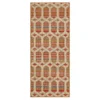Cabana Rust & Tan Geometric Outdoor Area Rug, (2.5' X 6')