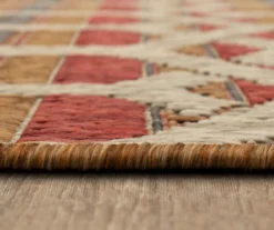 Cabana Rust & Tan Geometric Outdoor Area Rug, (2.5' X 6') -DHP Sales Store 810600656 A8 4