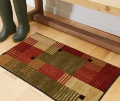 Alliance Red & Olive Patchwork Accent Rug, (20" X 34") -DHP Sales Store 810600659 A0 3