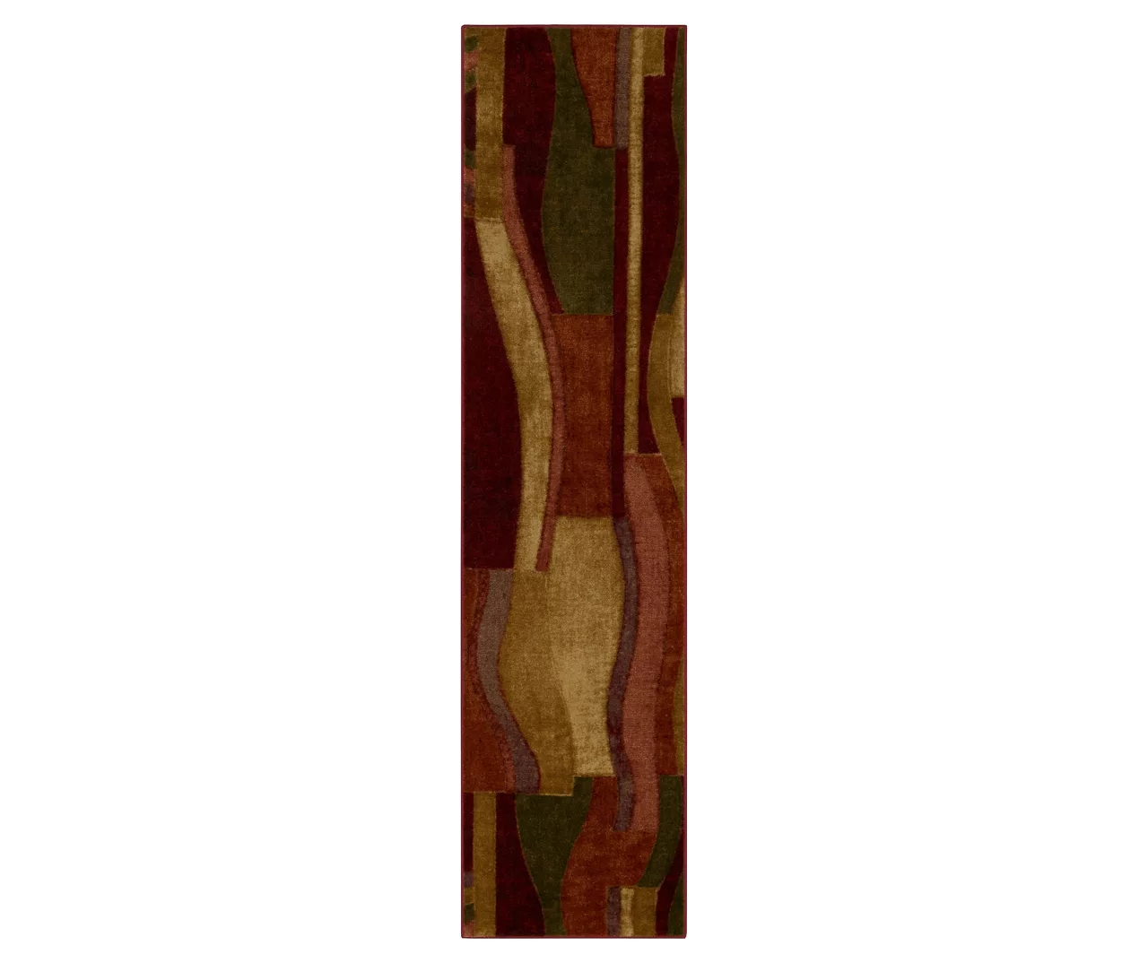 Picasso Wine & Brown Abstract Area Rug, (2' X 5') 3 Picasso Wine & Brown Abstract Area Rug, (2' X 5')