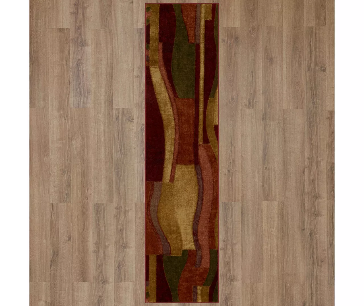 Picasso Wine & Brown Abstract Area Rug, (2' X 5') 6 Picasso Wine & Brown Abstract Area Rug, (2' X 5') - Image 4