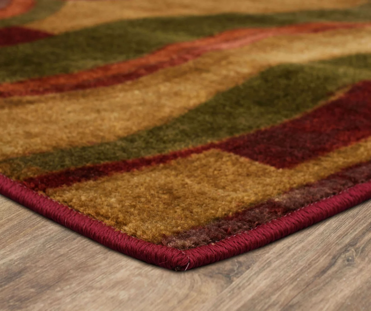 Picasso Wine & Brown Abstract Area Rug, (2' X 5') 4 Picasso Wine & Brown Abstract Area Rug, (2' X 5') - Image 2