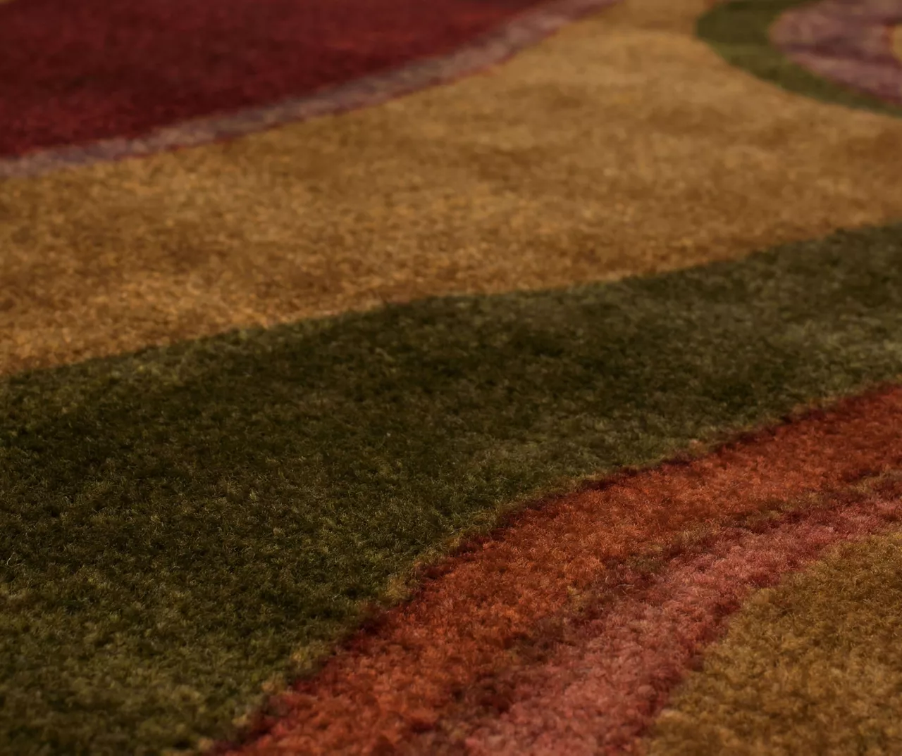 Picasso Wine & Brown Abstract Area Rug, (2' X 5') 7 Picasso Wine & Brown Abstract Area Rug, (2' X 5') - Image 5