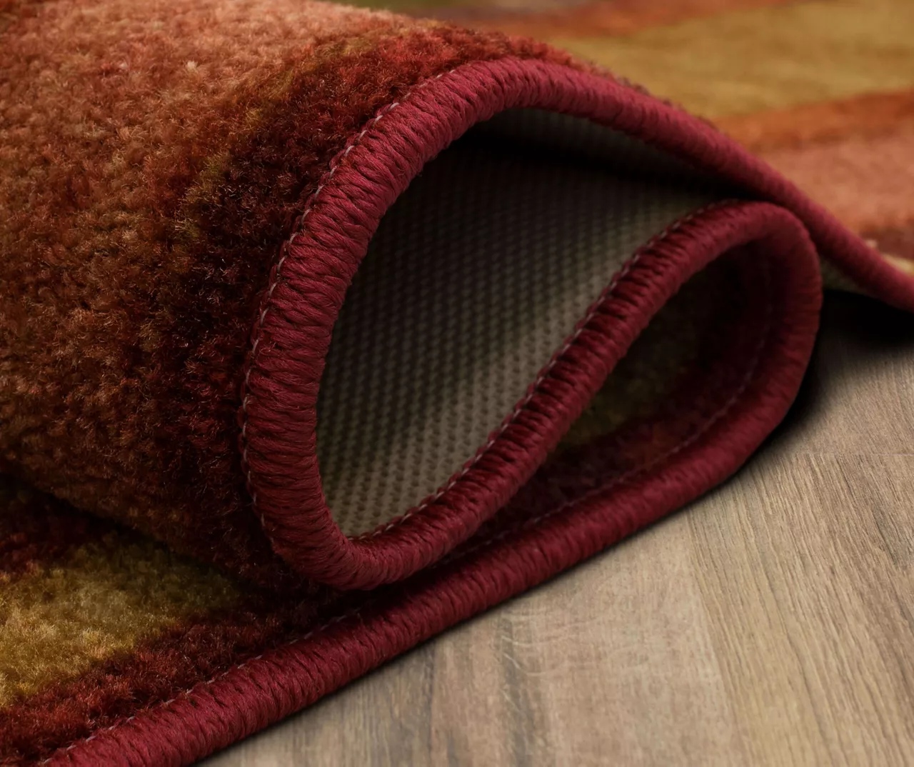 Picasso Wine & Brown Abstract Area Rug, (2' X 5') 9 Picasso Wine & Brown Abstract Area Rug, (2' X 5') - Image 7