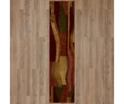 Picasso Wine & Brown Abstract Area Rug, (2' X 8') -DHP Sales Store 810600662 A0 2