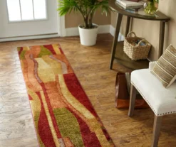 Picasso Wine & Brown Abstract Area Rug, (2' X 8') -DHP Sales Store 810600662 A0 3