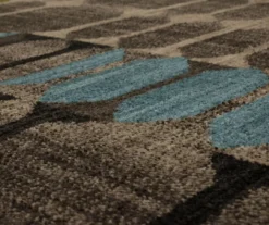 Carlton Lagoon Blue & Brown Abstract Area Rug, (8' X 11') -DHP Sales Store 810600687 A8 3