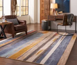 Mohawk Eureka Blue & Yellow Abstract Stripe Area Rug 7 Mohawk Eureka Blue & Yellow Abstract Stripe Area Rug -DHP Sales Store 810600696 A0 3