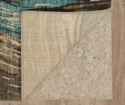 Amos Lagoon Blue & Brown Wavy Stripe Area Rug, (5' 3" X 7' 10") -DHP Sales Store 810600702 A8 2