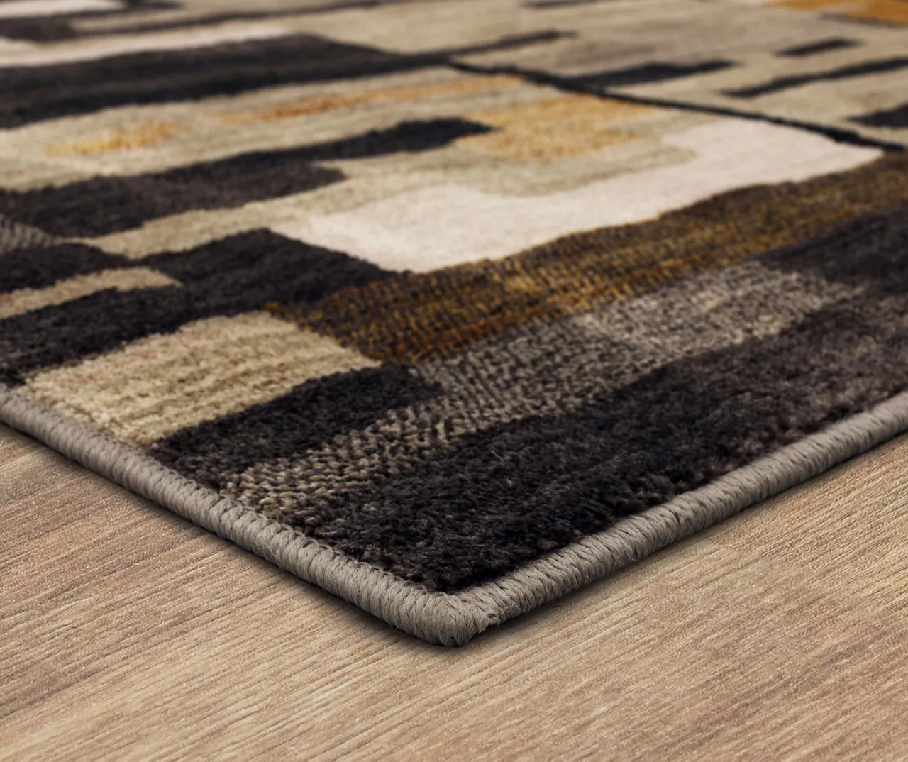 Mohawk Bacchus Mustard & Gray Color Block Area Rug 5 Mohawk Bacchus Mustard & Gray Color Block Area Rug - Image 3