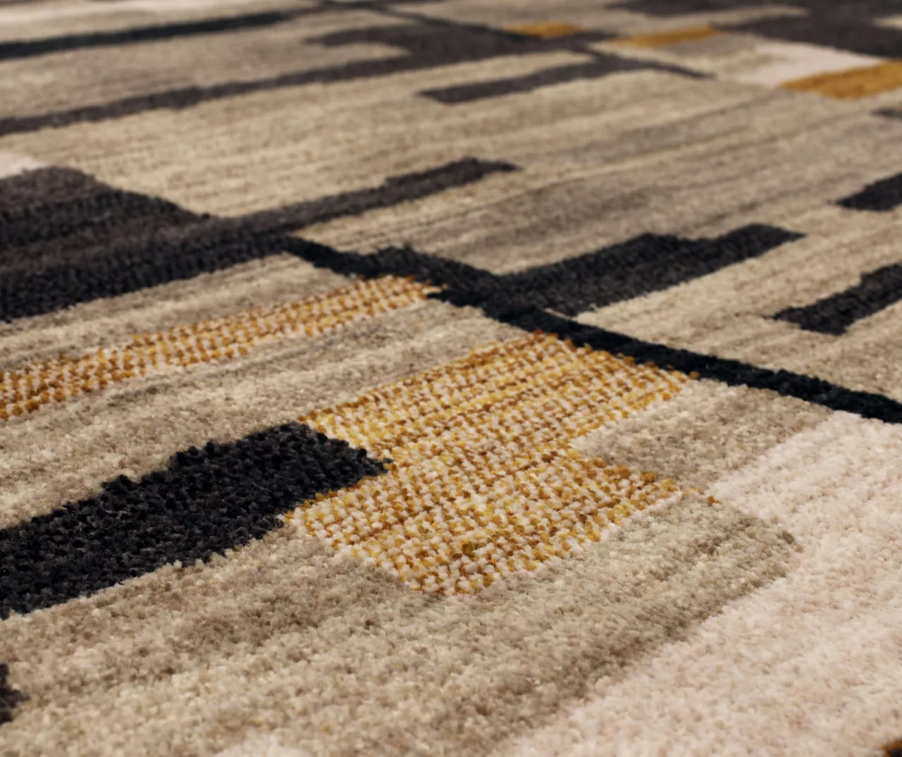 Mohawk Bacchus Mustard & Gray Color Block Area Rug 8 Mohawk Bacchus Mustard & Gray Color Block Area Rug - Image 6