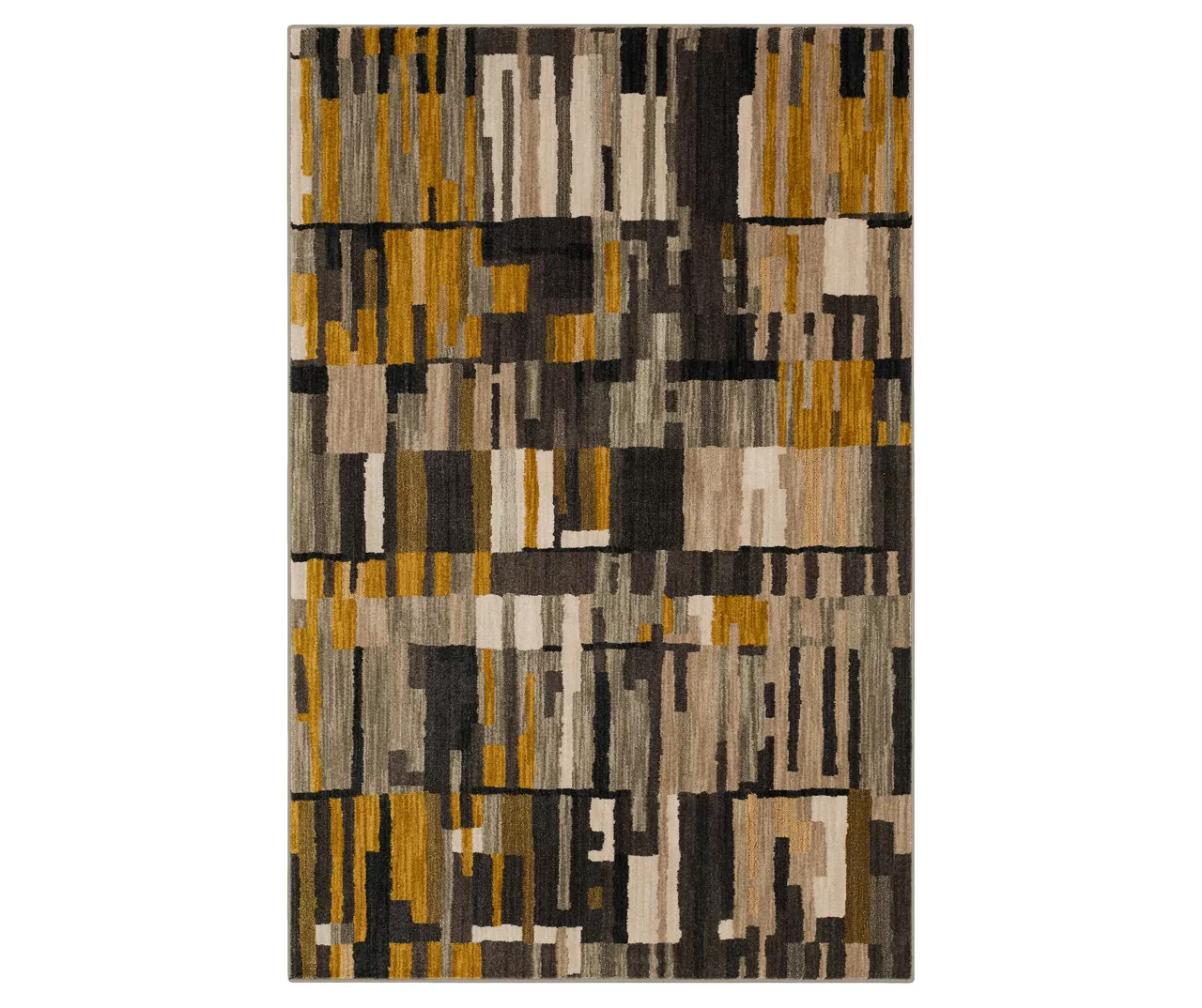 Mohawk Bacchus Mustard & Gray Color Block Area Rug 4 Mohawk Bacchus Mustard & Gray Color Block Area Rug - Image 2