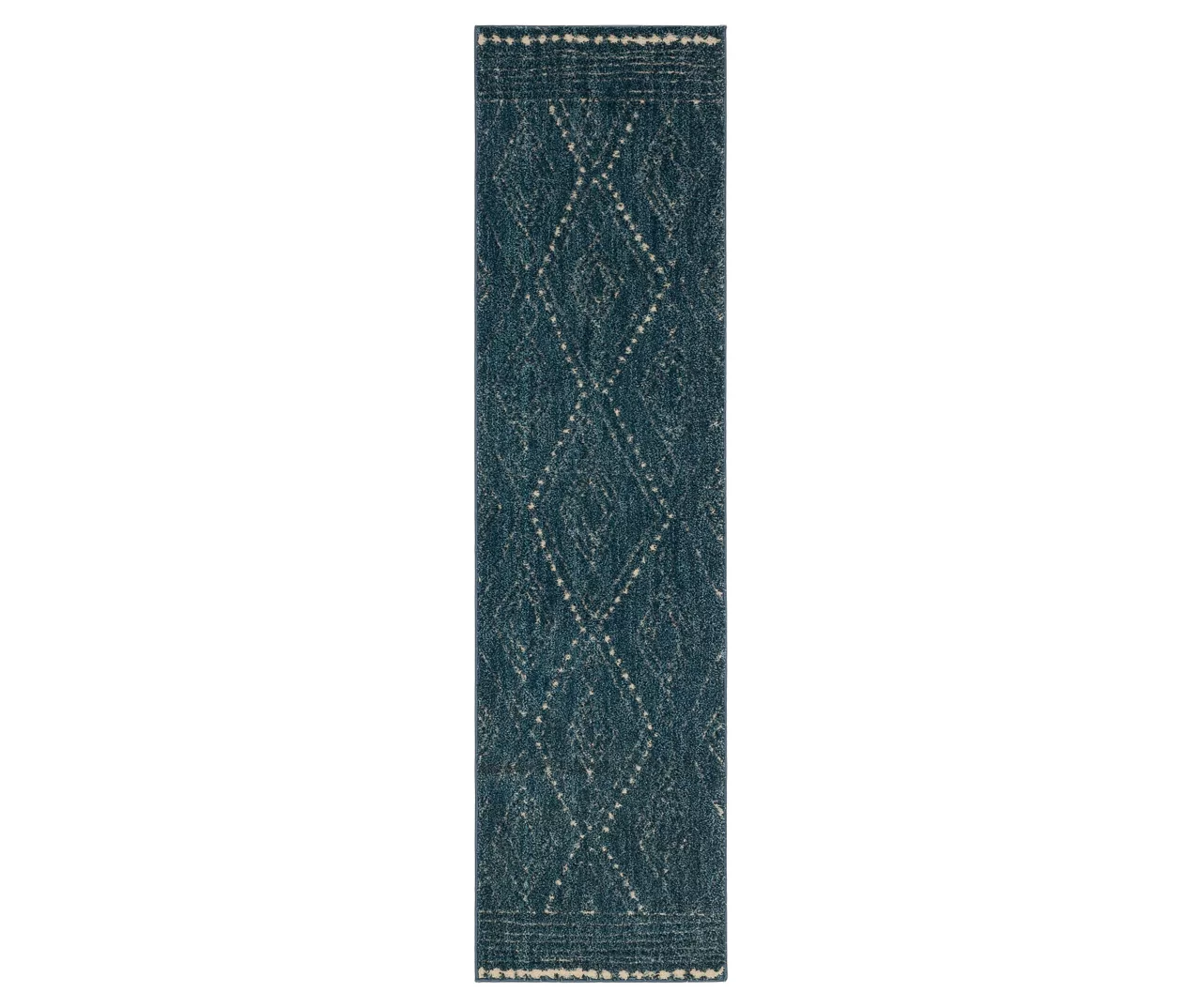 Vado Blue Geometric Area Rug, (2' X 6') 3 Vado Blue Geometric Area Rug, (2' X 6')