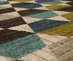 Mohawk Brock Lagoon Blue & Olive Geometric Area Rug -DHP Sales Store 810600747 A8 3