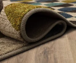 Mohawk Brock Lagoon Blue & Olive Geometric Area Rug -DHP Sales Store 810600747 A8 5