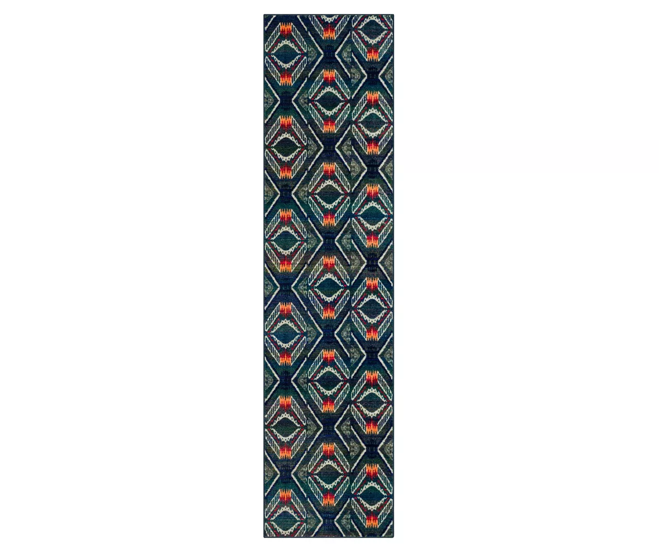 Celinda Charcoal & Navy Geometrict Area Rug, (2.5' X 10') 3 Celinda Charcoal & Navy Geometrict Area Rug, (2.5' X 10')