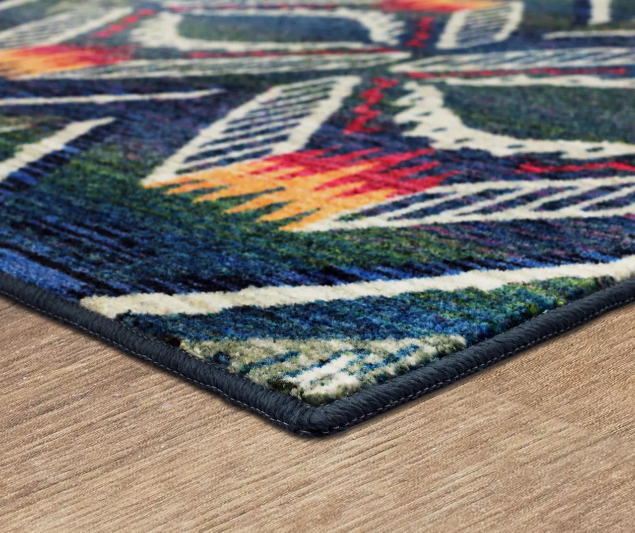 Celinda Charcoal & Navy Geometrict Area Rug, (2.5' X 10') 4 Celinda Charcoal & Navy Geometrict Area Rug, (2.5' X 10') - Image 2