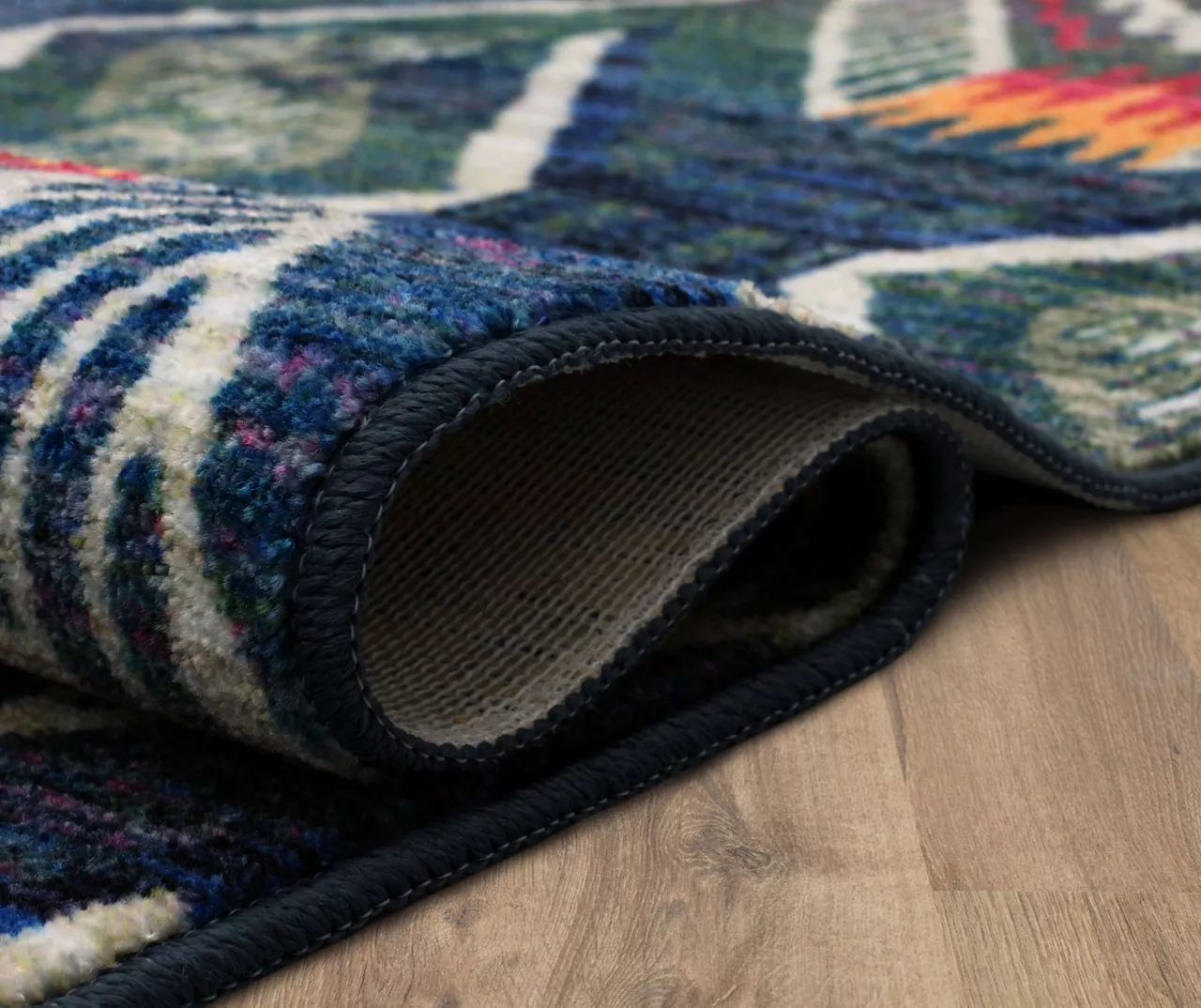 Celinda Charcoal & Navy Geometrict Area Rug, (2.5' X 10') 10 Celinda Charcoal & Navy Geometrict Area Rug, (2.5' X 10') - Image 8