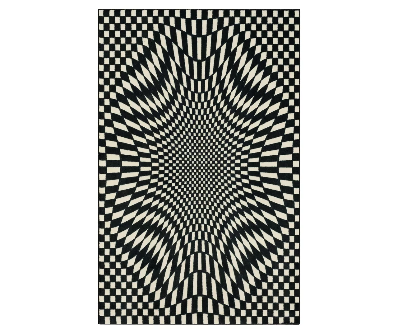 Mohawk Home Twisted Check Black & White Area Rug 5 Mohawk Home Twisted Check Black & White Area Rug - Image 3