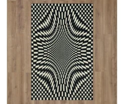 Mohawk Home Twisted Check Black & White Area Rug 41 Mohawk Home Twisted Check Black & White Area Rug -DHP Sales Store 810600760 A0 2