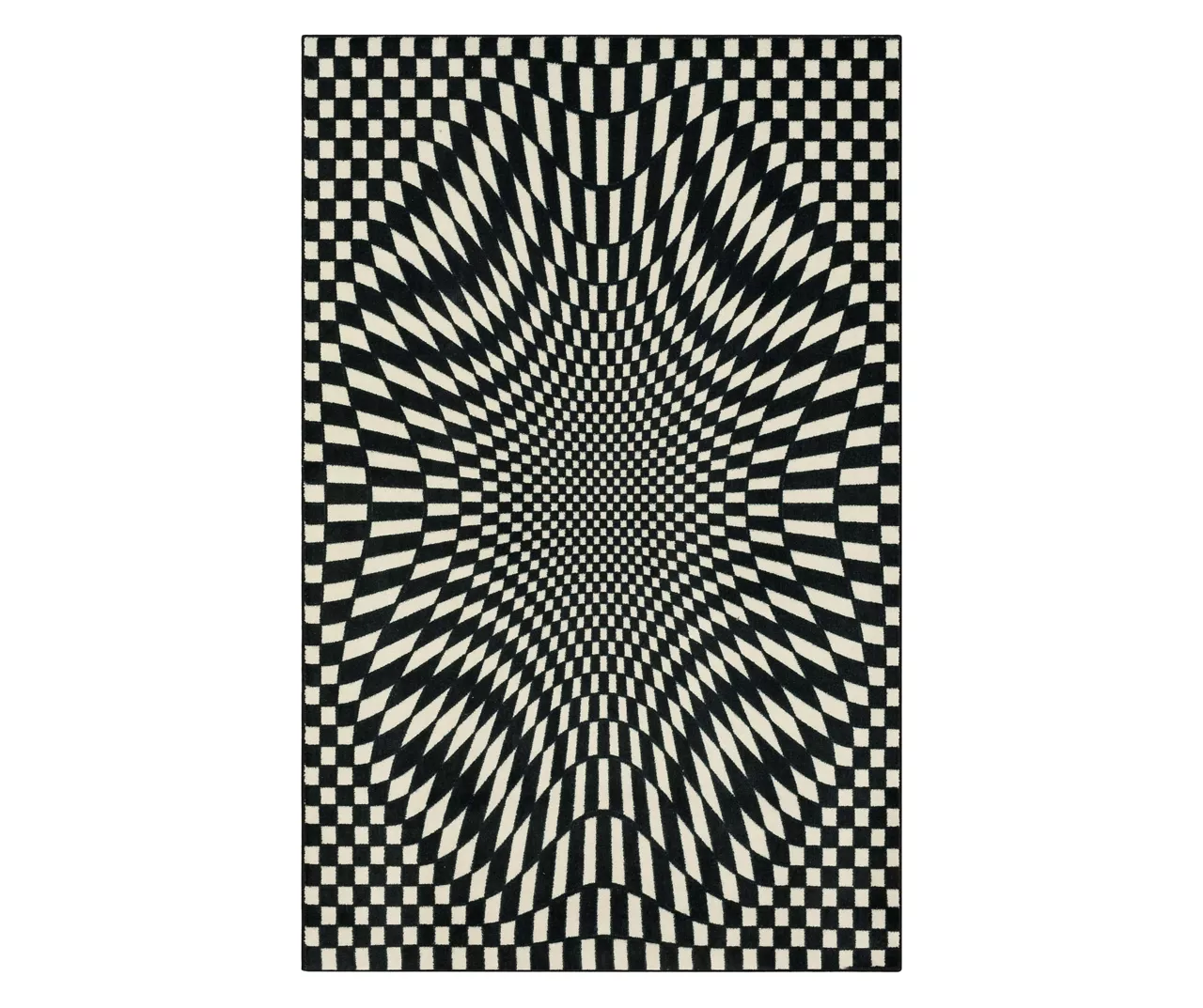 Mohawk Home Twisted Check Black & White Area Rug 4 Mohawk Home Twisted Check Black & White Area Rug - Image 2