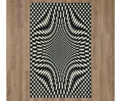 Mohawk Home Twisted Check Black & White Area Rug 32 Mohawk Home Twisted Check Black & White Area Rug -DHP Sales Store 810600761 A0 2
