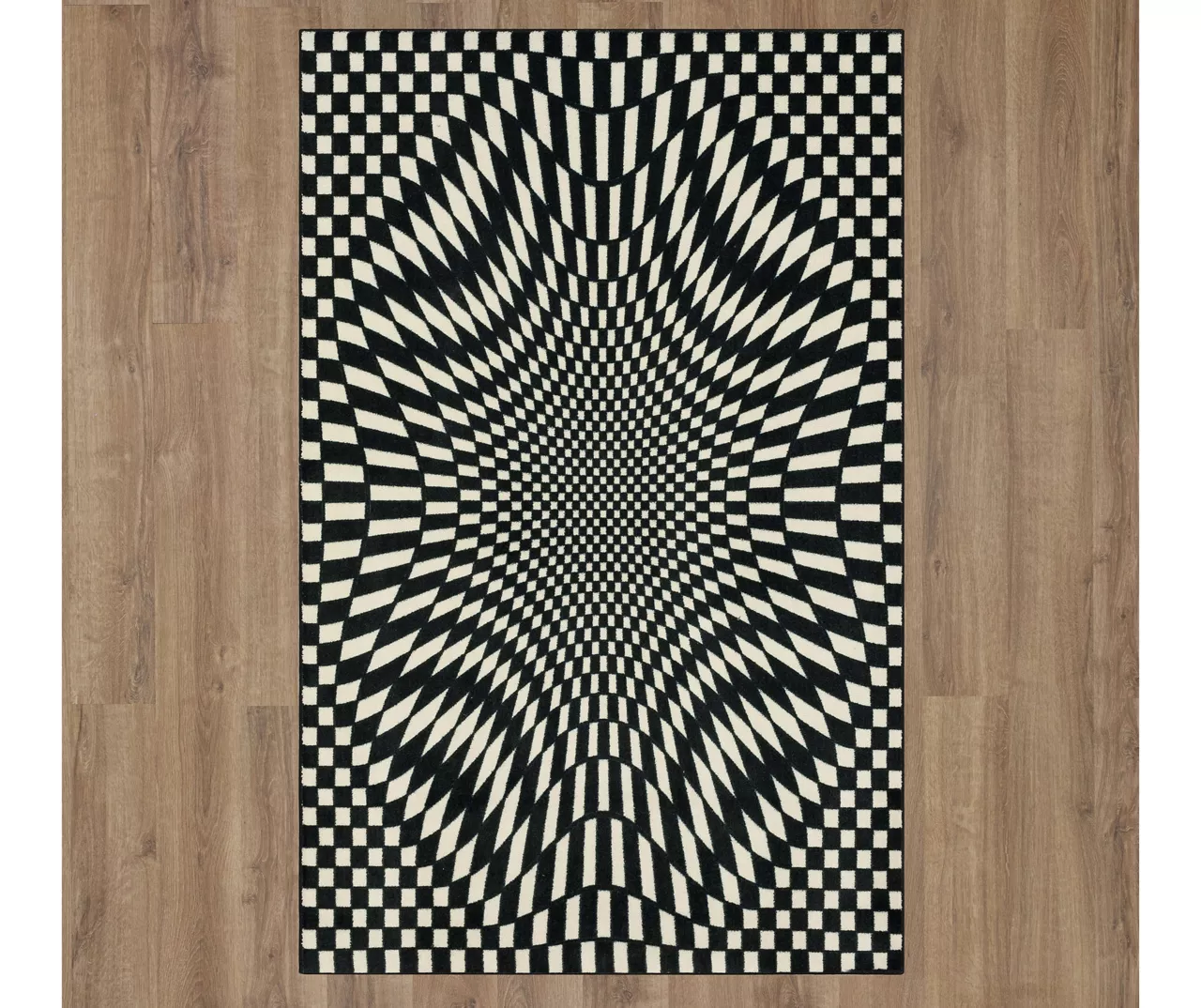 Mohawk Home Twisted Check Black & White Area Rug 13 Mohawk Home Twisted Check Black & White Area Rug - Image 11