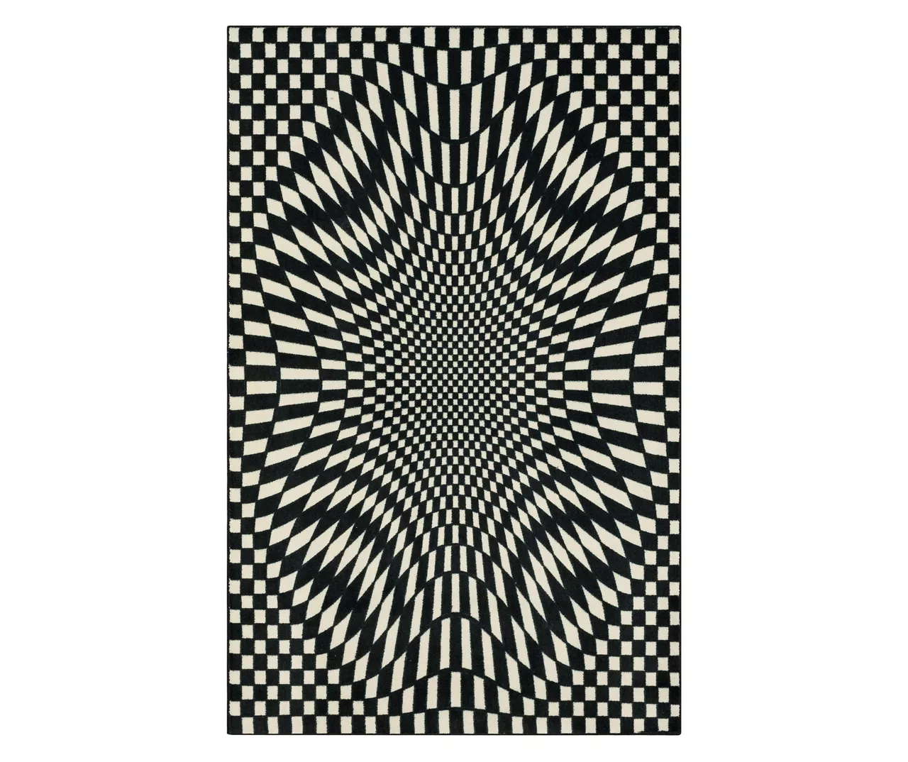 Mohawk Home Twisted Check Black & White Area Rug 3 Mohawk Home Twisted Check Black & White Area Rug