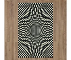 Mohawk Home Twisted Check Black & White Area Rug 26 Mohawk Home Twisted Check Black & White Area Rug -DHP Sales Store 810600762 A0 2