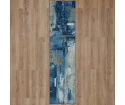 Fusion Blue & Gray Abstract Area Rug, (2' X 6') 12 Fusion Blue & Gray Abstract Area Rug, (2' X 6') -DHP Sales Store 810600790 A0 2