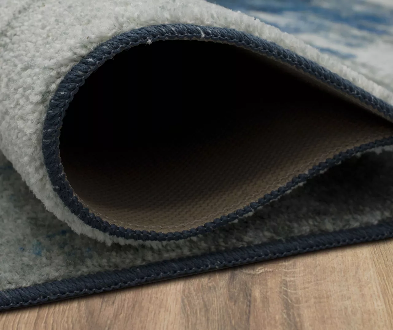 Fusion Blue & Gray Abstract Area Rug, (2' X 6') 9 Fusion Blue & Gray Abstract Area Rug, (2' X 6') - Image 7