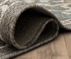 Coastal Desire Light Gray & Turquoise Ornamental Outdoor Area Rug, (8' X 10') 15 Coastal Desire Light Gray & Turquoise Ornamental Outdoor Area Rug, (8' X 10') -DHP Sales Store 810600832 A8 5