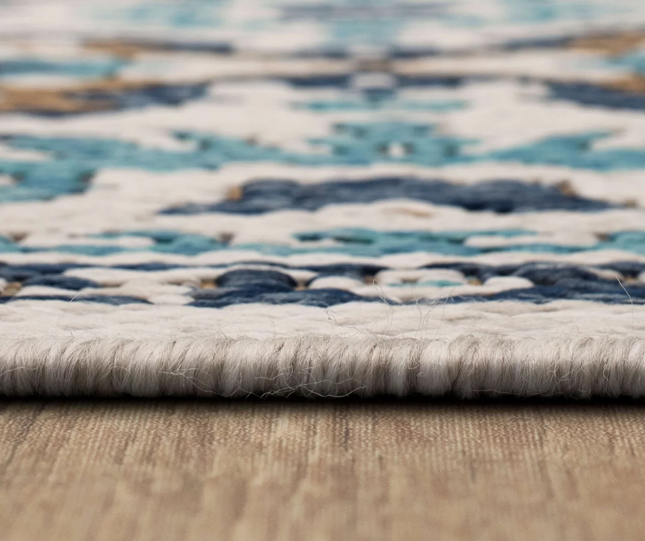 Coastal Desire Blue & Brown Ornamental Outdoor Area Rug, (2.5' X 6') 8 Coastal Desire Blue & Brown Ornamental Outdoor Area Rug, (2.5' X 6') - Image 6