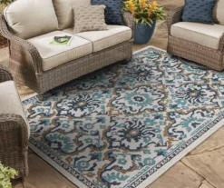 Coastal Desire Blue & Brown Ornamental Outdoor Area Rug, (5' 3" X 7.5') 14 Coastal Desire Blue & Brown Ornamental Outdoor Area Rug, (5' 3" X 7.5') -DHP Sales Store 810600835 A0 3