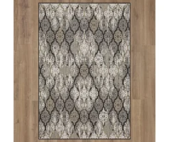 Paradise Grove Dark Gray & Tan Arabesque Outdoor Area Rug, (4' X 5.5') -DHP Sales Store 810600838 A0 2