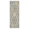 Paradise Grove Light Gray & Turquoise Arabesque Outdoor Area Rug, (2.5' X 6') -DHP Sales Store 810600841 A0 1