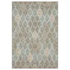 Paradise Grove Light Gray & Turquoise Arabesque Outdoor Area Rug, (5' 3" X 7.5') -DHP Sales Store 810600843 A0 1