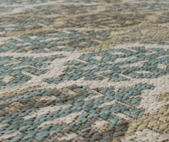 Paradise Grove Light Gray & Turquoise Arabesque Outdoor Area Rug, (5' 3" X 7.5') -DHP Sales Store 810600843 A8 3