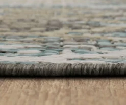 Paradise Grove Light Gray & Turquoise Arabesque Outdoor Area Rug, (5' 3" X 7.5') -DHP Sales Store 810600843 A8 4