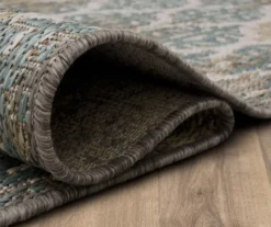 Paradise Grove Light Gray & Turquoise Arabesque Outdoor Area Rug, (5' 3" X 7.5') -DHP Sales Store 810600843 A8 5