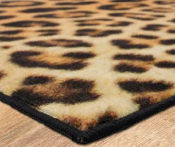 Yellow & Black Leopard Print Area Rug, (5' X 8') -DHP Sales Store 810600849 A8 1