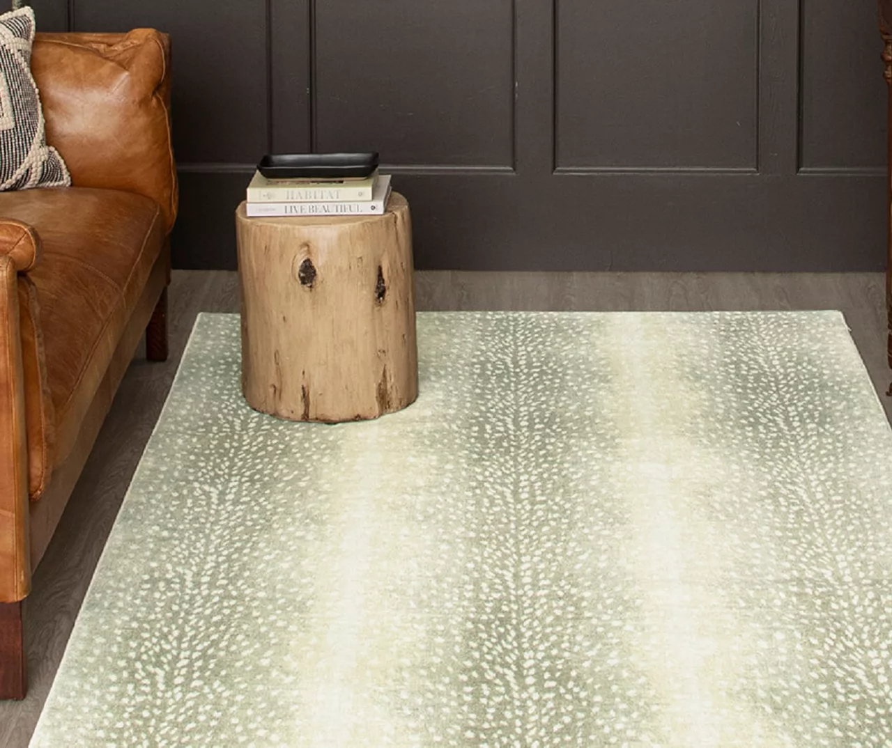 Cream & Gray Antelope Print Area Rug, (5' X 8') 7 Cream & Gray Antelope Print Area Rug, (5' X 8') - Image 5